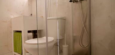 São Vicente: Aquiles Eco Hotel - Badezimmer