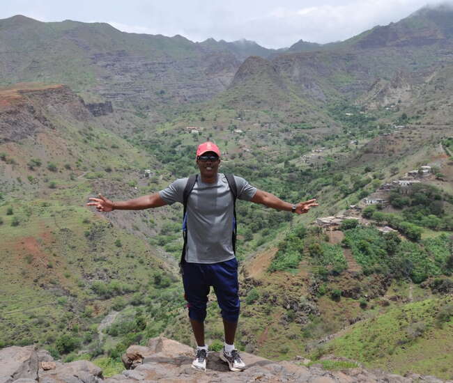 Kapverdische Insel Santiago Guide Jo auf dem Weg nach Rui Vaz