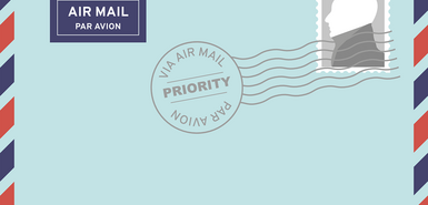 gezeichneter Air Mail Briefumschlag