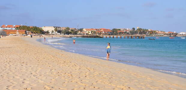 Strand von Santa Maria am späten Nachmittag