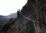 Fogo Klettersteig - dann gibt es auch immer wieder gesicherte Passagen wo nötig
