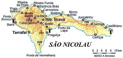 Wanderkarte São Nicolau 1:50.000<br> Hier bestellen